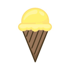 Ice cream icon. Flat pictogram for web. Line stroke. Simple symbol isolated on white background. Outline vector eps10