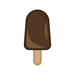 Ice cream icon. Flat illustration pictogram for web. Line stroke. Simple symbol isolated on white background. Outline vector eps10