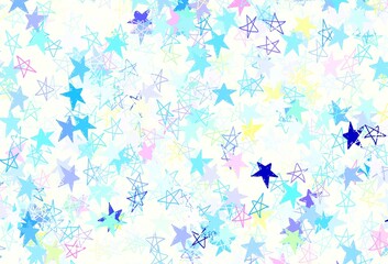 Fototapeta na wymiar Light Multicolor vector texture with beautiful stars.