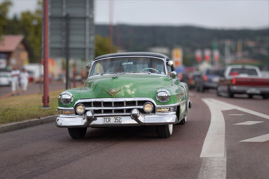 Rattvik, Sweden - July 27.2013: Classic Car Week, vintage Cadillac DeVill.