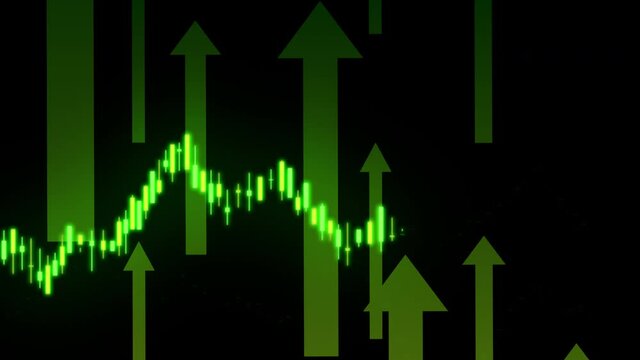 stock chart up arrow loop animation