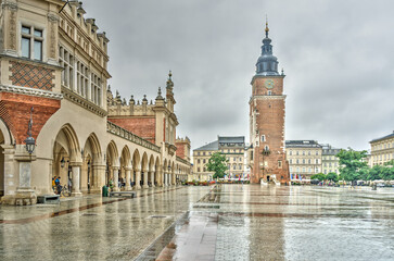 Krakow, Old Town landmarks, HDR Image