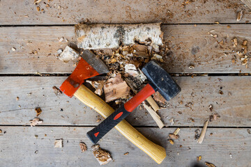 hammer and chisel