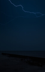 Thunderstorm on the sea coast