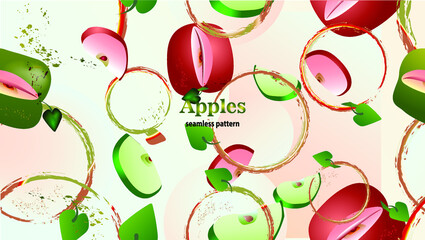 Seamless apple pattern