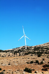 wind turbine in the mountains