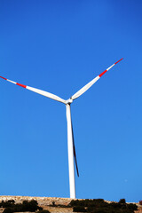 wind turbine in the wind