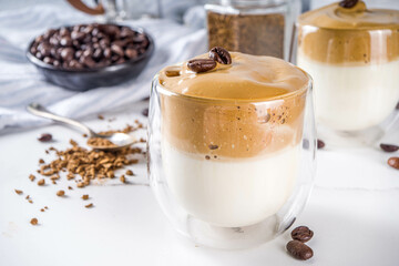 Trendy drink, dalgona coffee