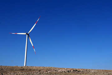 wind turbine on a sky