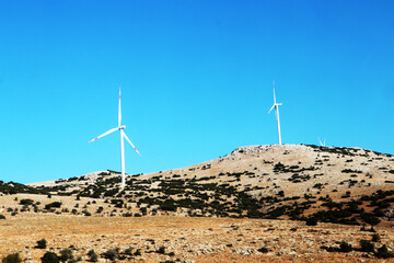 wind turbine in the wind