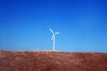 wind turbine on sky