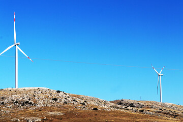 wind turbine in the wind