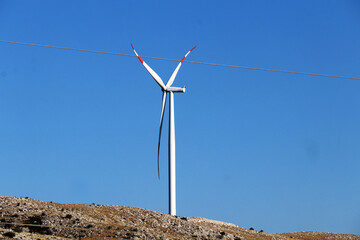 wind turbine on sky