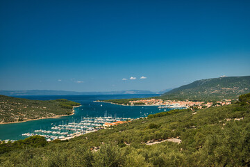 Fototapeta na wymiar Panorama view Cres town in Croatia