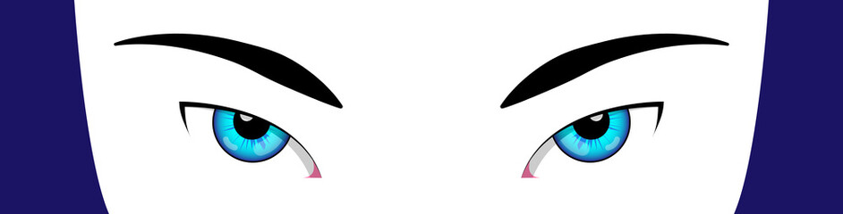 Woman eyes Asiatic geisha illustration vector