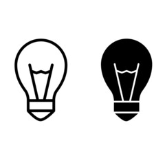 Bulb vector icon set. lighting illustration sign collection. light symbol or logo.