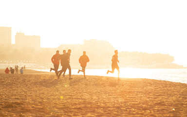 running on the beach