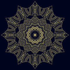Creative luxury golden mandala ornamental floral arabesque pattern style new