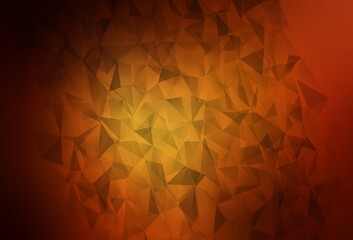 Dark Red vector gradient triangles template.