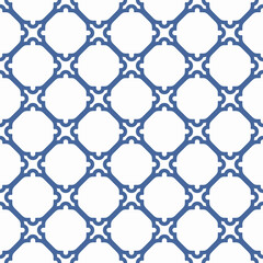 Seamless blue ornament in arabian style. Geometric abstract background. Pattern for wallpapers and backgrounds
