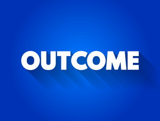 Outcome text quote, business concept background