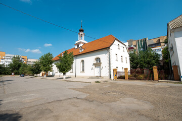 Fototapeta na wymiar Museum-reserve «Old Sarepta». The building of the Church in the Museum (Sarepta Kirche)