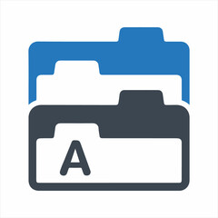 Folder icon. Vector and glyph