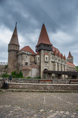 Fototapeta premium ROMANIA , Corvin Castle, Hunyadi Castle or Hunedoara Castle, july 2021 , Transylvania,