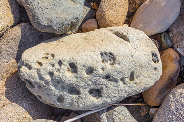 Strange boulders and rock formations on Kos Island Greece.