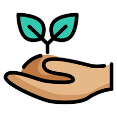 saving eco friendly filled outline icon