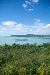Fototapeta na wymiar Sunny coast of Lake Balaton in Hungary 