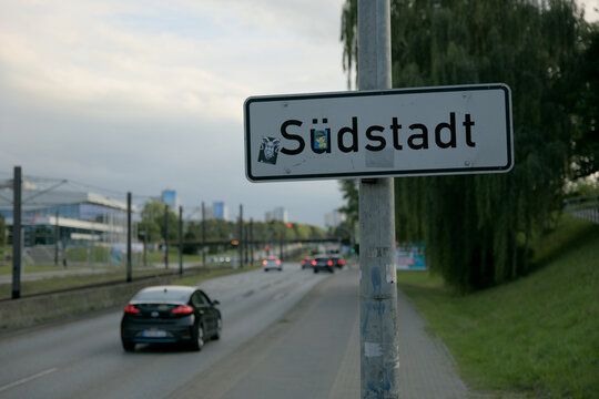 Entry to Suedstadt in Rostock, Germany