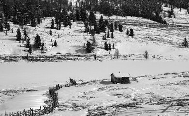 winter in the mountains