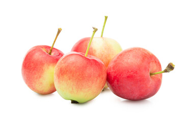 Crab apples isolated on white
