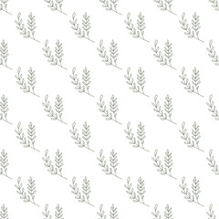 Botanical hipster, rustic seamless print for wedding cards. Nature floral background greenery pattern in hand drawn watercolor style. Vector foliage with jungle tropical leaf and summer flowers.