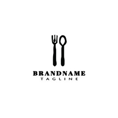 Fototapeta premium fork and spoon logo icon design vector illustration