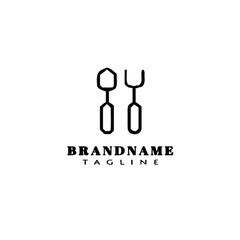 fork and spoon logo icon design template vector illustration