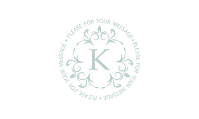 Elegant monogram design with letter K. Branded logo of restaurant, hotel, company, business.