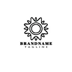 sun logo icon design template vector