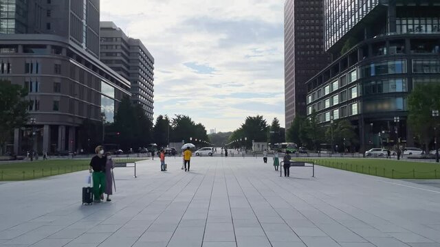 東京都千代田区丸の内から見た東京の都市景観