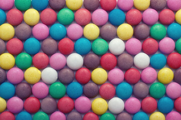 Colorful candy background collected with round elements