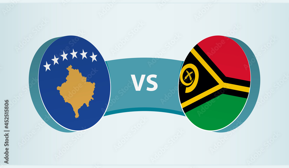 Wall mural kosovo versus vanuatu, team sports competition concept.