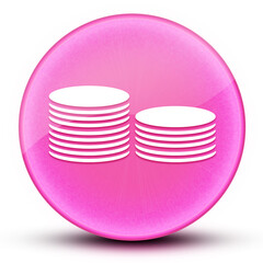 Coin Money eyeball glossy pink round button abstract