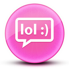 LOL bubble eyeball glossy elegant pink round button abstract