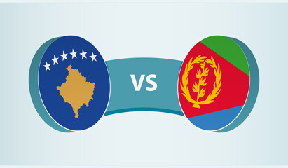 Kosovo versus Eritrea, team sports competition concept.