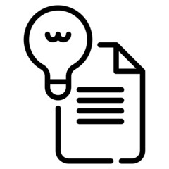 document knowledge simple line icon