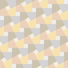 Vector geometric seamless 3D pattern. Squares. Triangles. Optical illusions. Op Art. Template for fabric or wrapping. Modern textile.. Endless stylish background. Wallpapers. Pastel colors. Tiles.