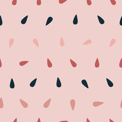 Vector Pastel Pink Black Regular Raindrop seamless pattern background perfect for fabric, scrapbooking, wallpaper, web and graphic projects.
