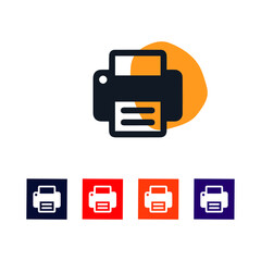 Printer Icon variations stock illustration.