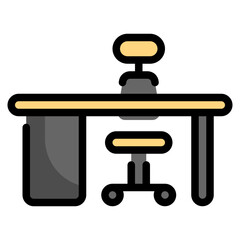 table workplace filled outline icon